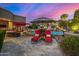 Relaxing pool area with lounge chairs and umbrellas at 37295 N Boulder View Dr, Scottsdale, AZ 85262