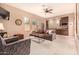 Comfortable recreation room with built-in cabinets and a cozy seating area at 37295 N Boulder View Dr, Scottsdale, AZ 85262