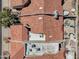 Aerial view of property showing rooftop and patio at 8870 E Greenview Dr, Gold Canyon, AZ 85118