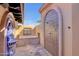 Private outdoor shower and soaking tub area at 6107 E Paradise Dr, Scottsdale, AZ 85254