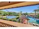 View of a private tennis court and pool area at 6107 E Paradise Dr, Scottsdale, AZ 85254