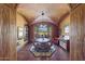 Elegant game room with a poker table and wood accents at 6107 E Paradise Dr, Scottsdale, AZ 85254