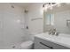 Updated bathroom with gray vanity, new fixtures and shower/tub combo at 8508 W Clarendon W Ave, Phoenix, AZ 85037