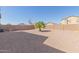 Landscaped backyard with gravel and a small palm tree at 40752 W Robbins Dr, Maricopa, AZ 85138