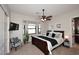 Guest bedroom with bay window and comfortable furnishings at 4455 E Quail Brush Rd, Cave Creek, AZ 85331