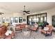 Spacious outdoor patio with seating area and fire pit at 4455 E Quail Brush Rd, Cave Creek, AZ 85331