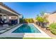Private backyard with refreshing pool and patio furniture at 12075 N San Clemente St, Surprise, AZ 85388