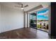 Bright bedroom with hardwood floors and city view at 4422 N 75Th St # 4011, Scottsdale, AZ 85251