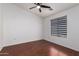 Bright bedroom with wood flooring and ceiling fan at 2402 E 5Th St # 1481, Tempe, AZ 85288