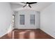 Bright bedroom with hardwood floors and access to patio at 2402 E 5Th St # 1481, Tempe, AZ 85288