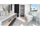 Spa-like bathroom with a freestanding tub and dual sinks at 6311 E Phoenician Blvd # 21, Scottsdale, AZ 85251