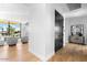 Bright hallway with wood flooring and modern doors at 6311 E Phoenician Blvd # 21, Scottsdale, AZ 85251