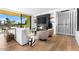 Sophisticated living room with a modern fireplace and wine storage at 6311 E Phoenician Blvd # 21, Scottsdale, AZ 85251