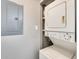 Stackable washer and dryer in convenient laundry closet at 1045 N Granite Reef Rd, Scottsdale, AZ 85257
