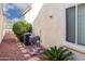 Side yard with AC unit, satellite dish, and walkway at 12956 W El Sueno Ct, Sun City West, AZ 85375