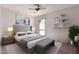 Serene bedroom with floating shelves and large window at 1966 E Oxford Dr, Tempe, AZ 85283