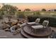 Relaxing backyard with water feature, lounge chairs, and golf course view at 22455 N 55Th St, Phoenix, AZ 85054