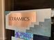 Image of Ceramics room sign with teal and copper accents at 312 S Emerald Dr, Apache Junction, AZ 85119
