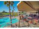 Outdoor patio overlooking the pool and golf course at 1509 E Indian Wells Dr, Chandler, AZ 85249