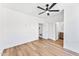 Spacious bedroom with wood-look flooring and an ensuite bathroom at 4220 N 32Nd St # 4, Phoenix, AZ 85018