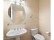 Clean bathroom with single sink vanity and toilet at 15120 E Vermillion Dr, Fountain Hills, AZ 85268
