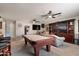 Game room with pool table and comfortable seating area at 127 E Garfield St, Tempe, AZ 85288