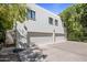 Two-car garage with extra storage and exterior staircase at 6644 E Exeter Blvd, Scottsdale, AZ 85251
