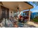 Covered patio with seating area and outdoor bar at 19104 N Smith Dr, Maricopa, AZ 85139