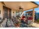 Covered patio with seating area and outdoor bar at 19104 N Smith Dr, Maricopa, AZ 85139