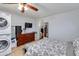 Comfortable bedroom with ensuite laundry and ample storage at 7830 N 17Th Ave, Phoenix, AZ 85021