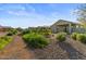 Landscaped backyard with pathway and desert plants at 42165 W Sunflower Rd, Maricopa, AZ 85138