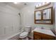 Clean bathroom with tile floors, shower/tub combo, and vanity at 2322 N 8Th St, Phoenix, AZ 85006