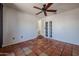 Bedroom with tile floors and ceiling fan at 2322 N 8Th St, Phoenix, AZ 85006