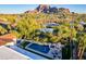 Stunning aerial view of the pool and backyard oasis at 4333 E Mcdonald Dr, Phoenix, AZ 85018