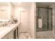 Bathroom with marble vanity, shower, and modern design at 4333 E Mcdonald Dr, Phoenix, AZ 85018