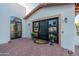 Elegant front entrance with double doors and planters at 4333 E Mcdonald Dr, Phoenix, AZ 85018