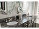 Bathroom features double vanity with granite countertop, large mirrors, and soaking tub at 5221 E Thunder Hawk Rd, Cave Creek, AZ 85331