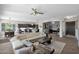 Open concept living room with kitchen and dining area views at 5221 E Thunder Hawk Rd, Cave Creek, AZ 85331