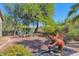 Landscaped yard with desert plants and a metal pig sculpture at 5221 E Thunder Hawk Rd, Cave Creek, AZ 85331