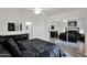Bedroom with mirrored closet doors and ensuite bathroom access at 5221 E Thunder Hawk Rd, Cave Creek, AZ 85331