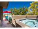Private hot tub on the patio with mountain views at 11166 E Prospect Point Dr, Scottsdale, AZ 85262