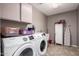 Convenient laundry room with washer, dryer, and storage at 21027 N 124Th Ave, Sun City West, AZ 85375