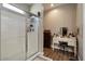 Spa-like bathroom with a walk-in shower and vanity area at 269 S 190Th Dr, Buckeye, AZ 85326