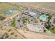 Aerial view of community amenities including pool, tennis courts, and skate park at 16410 S 46Th Pl, Phoenix, AZ 85048