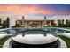 Luxury pool and spa with circular spa in front of home at 24351 N 97Th Dr, Peoria, AZ 85383