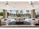 Spacious patio with seating area and stunning pool views at 24351 N 97Th Dr, Peoria, AZ 85383