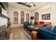 Bright living room with hardwood floors and comfortable seating at 36482 N Boulder View Dr, Scottsdale, AZ 85262