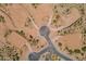 Aerial view of new home lots in a luxury community with circular driveways at 10610 E Stoney Cir, Scottsdale, AZ 85262