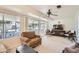 Living room with large windows, patio access and ample natural light at 13605 N Redwood Dr, Sun City, AZ 85351