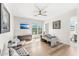 Home office with wood floors and built-in cabinetry at 8742 E Villa Cassandra Dr, Scottsdale, AZ 85266
